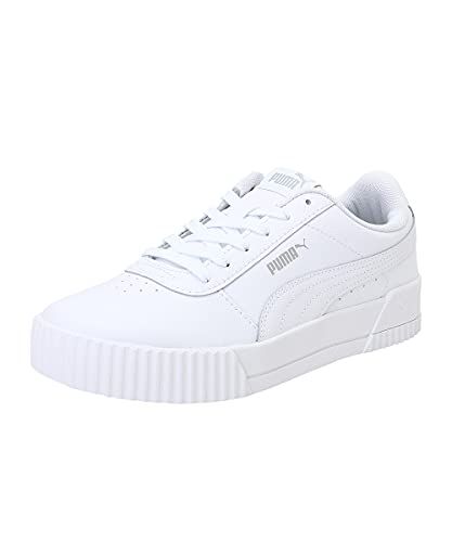 Puma Carina, Silver Sneakers, White Puma, Sneakers Looks, Puma White, Puma Sneakers, Puma Women, Gym Shoes, Casual Sport Shoes