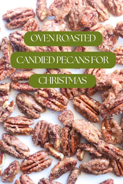 The best oven roasted candied pecan recipe you'll find! They’re just SO good and admittedly, totally addicting. Not to mention, it is such an easy recipe to whip together. Oven Roasted Pecans, Roast Pecans, Candied Pecans Easy, Roasted Pecans Recipe, Pecan Recipes Easy, Pecan Recipe, Spiced Nuts Recipe, Cinnamon Roasted Almonds, Candied Pecan