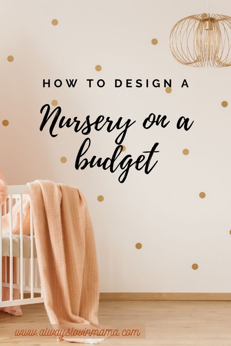 Don't stress over making a beautiful baby nursery. Read these 10 tips for designing a nursery on a budget. Easy and affordable. Nursery | Baby Nursery | Design a Nursery | Budget Nursery Ideas #nurseryideas #budgetnursery #nurserydesigntips #babyroom No Paint Nursery Ideas, Simple Apartment Nursery, Budget Friendly Nursery, Nursery Budget Ideas, Rental Nursery Decorating, Nursery On A Budget Diy, Neutral Simple Nursery, Easy Nursery Decor, Budget Friendly Nursery Ideas