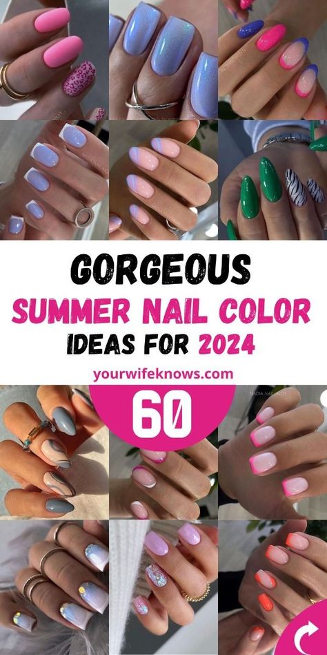 Summer nails 2024 Gemstone Party, Simple Summer Nails, Nail Polish Gift Set, Summer Nails Ideas, Summer Nails Almond, Summer Nails 2024, Flower Nail Designs, Pink Nail Designs, Summer Nails Colors