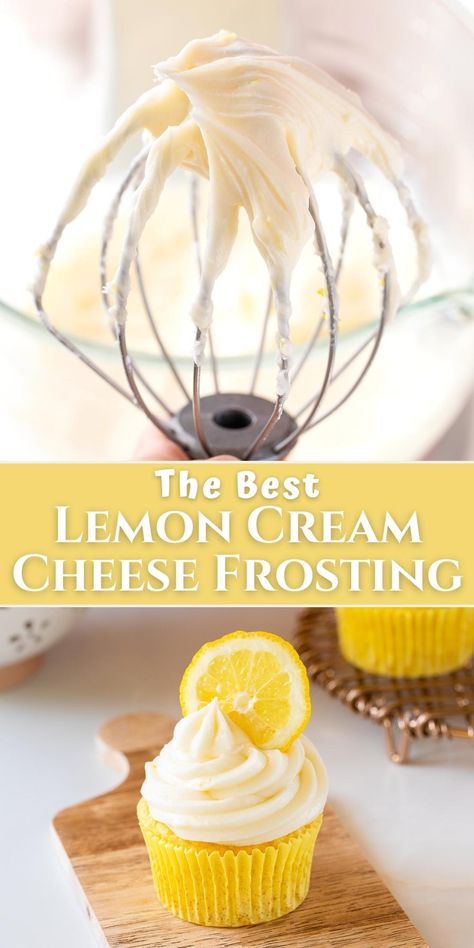 Lemon Cream Cheese Icing, Cheese Frosting Recipe, Frosting Recipes Easy, Lemon Cream Cheese Frosting, Lemon Cream Cheese, Lemon Frosting, Cake Frosting Recipe, Lemon Buttercream, Homemade Frosting