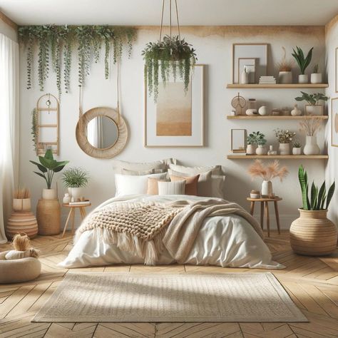 Transform your bedroom into a bohemian paradise with 31 dreamy Boho decor ideas! Discover how to blend color, texture, and artistic flair for a cozy retreat. Click for boho-chic inspiration! 🌸 #BohoBedroom #HomeDecor #InteriorDesign #BohemianStyl Style College, Decor Ideas Bedroom, Bedroom Decor Cozy, Stil Boho, Bedroom Decor Design, Modern Bedroom Decor, Bedroom Modern, Bedroom Decor Ideas, Room Makeover Bedroom