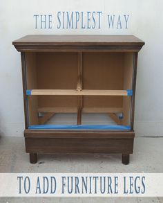 Diy Furniture Legs Ideas, Renovate Furniture, Drawer Projects, Diy Painted Furniture, Thrifted Furniture, Antiquing Furniture Diy, Bookcase Makeover, Nightstand Makeover, Salvaged Inspirations