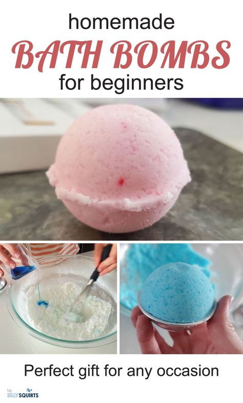 Making DIY homemade bath bombs isn't as hard as you might think. With a few natural ingredients such as essential oils, citric acid and baking soda, you can have a beautiful homemade gift. Perfect for a soak in a warm bath, these bath bombs are easy to make and fairly inexpensive. Check it out! Bath Boms Diy Recipes Kids, Bath Bomb Recipe Easy, Bath Boms Diy, Bath Diy, Bath Boms, Diy Projects To Make And Sell, Shower Products, Homemade Bath, Bath Bomb Recipes