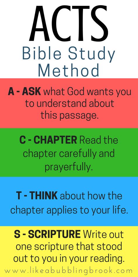 The ACTS Bible Study Method. This is so easy to remember! This simple acronym will help you dig deeper into the Bible and get closer to God. Use it as you do your daily bible reading! Acts Bible Study, Acts Bible, Bible Study Method, Mission Statements, Study Method, Woord Van God, Bible Studies For Beginners, Bible Study Plans, Bible Study Methods