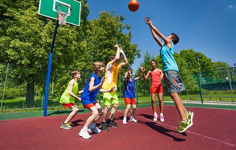 No matter your child's skill level or shooting ability, he or she is sure to have fun playing one of these five basketball games. Kids Playing Basketball, Fun Basketball Games, Score Hero, Family Games Outdoor, Basketball Shorts Girls, Basketball Games For Kids, Basketball Tricks, Play Basketball, Basketball Tips