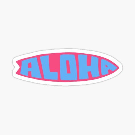 Surf Board Stickers, Cute Summer Stickers, Beachy Stickers, Outdoors Stickers, Aloha Sticker, Surfer Stickers, Surfboard Stickers, Summer Stickers, Surf Stickers