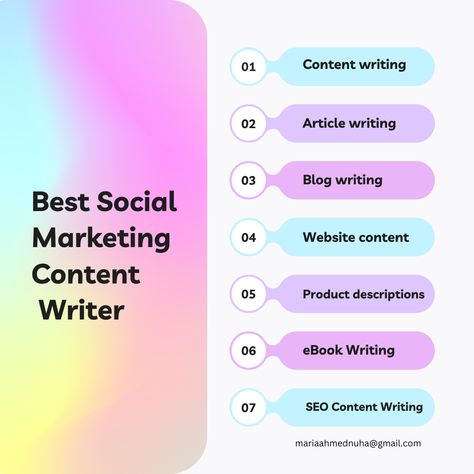 Are you looking for quality content for your business? You can reach out to me for this. I have an experience of 5 years in writing quality content in multiple niches. I can firmly work on services like: Content writing Article writing Blog writing Website content Product descriptions Reviews . Contact: Inbox Email: mariaahmednuha@gmail.com writer | content strategy | social media management | social media manager social media management business | digital marketing for small business Argumentative Essay Topics, Content Social Media, Social Media Management Business, Instagram Font, Writing Blog, Ebook Writing, Content Writer, Argumentative Essay, Essay Topics