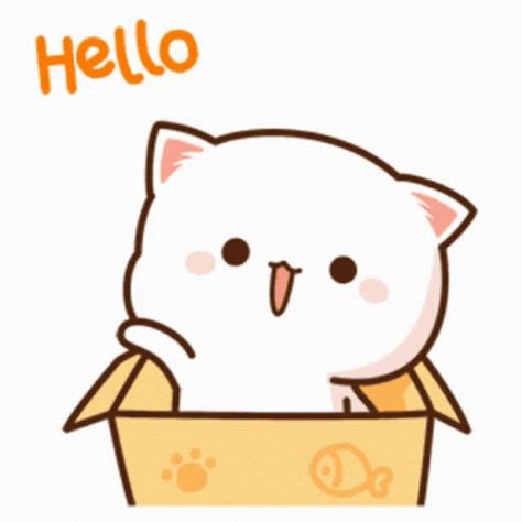 Hello GIF - Hello - Discover & Share GIFs Gif Hello, Pixel Kawaii, Hello Sticker, Hello Gif, Chibi Cat, Cute Bear Drawings, 강아지 그림, Cartoon Pictures, Wave Goodbye