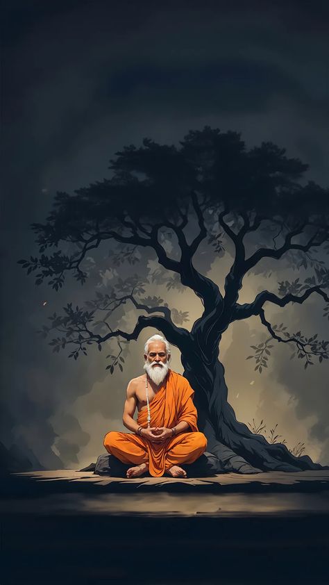 Happy Guru Purnima Indian festival with this attractive wallpaper Iphone Painting Wallpaper, God Backgrounds, Devotional Background, Meditation Wallpaper, Meditation Photo, Attractive Wallpaper, Indian Wallpaper, Meditation Painting, Indian Wisdom