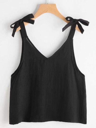 Shop Bow Tie Strap Cami Top online. SheIn offers Bow Tie Strap Cami Top & more to fit your fashionable needs. Cami Outfit, Sewing Clothes Women, Trendy Sewing, Mode Inspiration, Ladies Dress Design, Cami Top, Sewing Clothes, Dress Clothes For Women, Cami Tops