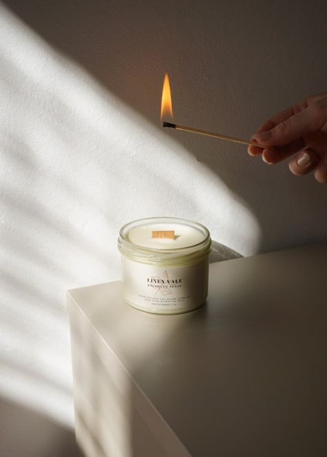 Aesthetic Candle Photos, Simple Candle Photography, Scandinavian Product Photography, Minimalist Candle Photography, Candle Photography Aesthetic, Outdoor Candle Photography, Aesthetic Product Photos, Candle Photoshoot Ideas At Home, Everyday Aesthetic Photos