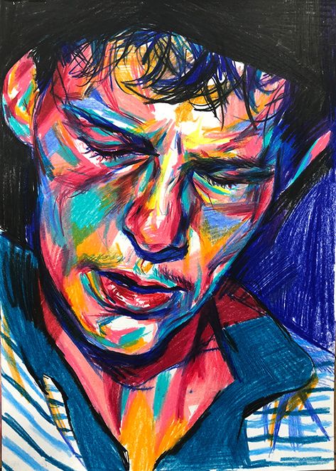 Artists That Use Colour, Portrait Drawing Colour Pencil, Coloured Portrait Drawing, Coloured Pencil Artwork, Portraiture Artists Gcse Art, Pencil Art Colour, Ink And Colored Pencil, Portrait Title Page, Coloured Pencils Art