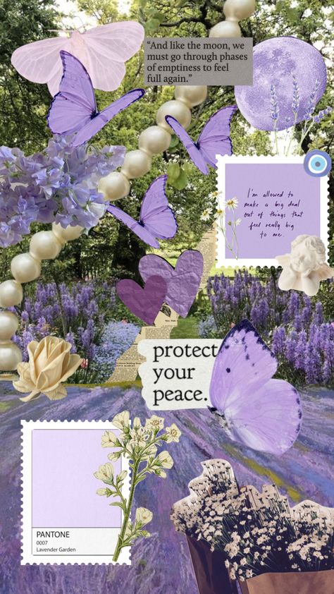 Lavender Garden Aesthetic, Lavender Vintage Wallpaper, Lavender Aesthetic Wallpaper Collage, Cute Wallpaper Backgrounds Aesthetic Purple, Lavender Aesthetic Vintage, Vintage Purple Aesthetic, Lavender Mood Board, Purple Collage Aesthetic, Monochrome Moodboard