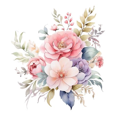 Watercolor flowers tutorial