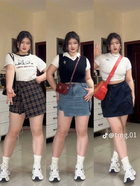 Short And Curvy Outfits, Chubby Outfit Ideas, Outfits For Chubby Girls, Chubby Girl Outfits, Peony Aesthetic, Chubby Style, Curvy Casual Outfits, Street Outfits, Thanksgiving Outfits