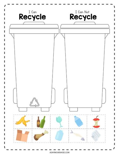 Reduce Reuse Recycle Activities, Recycle Preschool, Recycling Activities For Kids, Recycling For Kids, Recycling Activities, Matching Worksheets, Executive Functioning Skills, Worksheets For Kindergarten, Fractions Worksheets