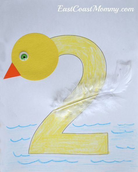 Adorable "number two" crafts for Preschoolers. Preschool Number 2 Craft, Number 2 Crafts Preschool, Number 1 Crafts For Toddlers, Number 2 Activities For Toddlers, Number 2 Crafts For Preschoolers, Number 1 Crafts Preschool, Preschool Number Crafts, Numbers Craft, Ducks Art