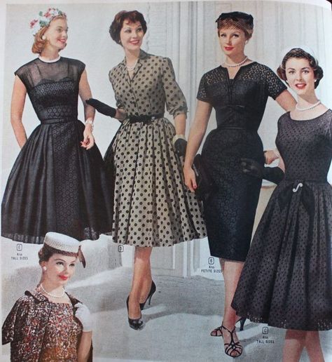 Simple black evening swing dresses, 1960s #LivingInThe1960s 1960 Party, 1960s Fashion Dress, Party Dress Code, 60’s Fashion, Party Dress Codes, Mothers Gowns, 1960s Dresses, 1960 Dress, 1960 Fashion