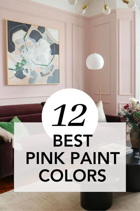 best pink paint colors Perfect Pink Paint For Nursery, Sw Blush Pink Paint, Rosewater Paint Color Behr, Smokey Pink Behr Paint, Behr Pink Elephant, Pink Paints For Walls, Bm Pink Paint Colors, Rose Pink Sherwin Williams, Soft Pink Walls Living Room