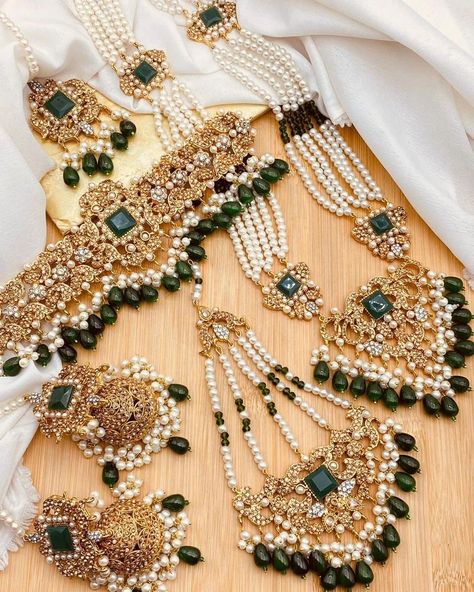 Bridal set Rs 5750 only. #bridalset #mala #longmala #jhumky #jhoomar #choker #teeka #stonejewellery #kundanjewellery #bridaljewellery #zirconjewellery #hyderabadijewellery #traditionaljewellery #casualjewellery #casualwear #fatimajewels #karachi #lahore #islamabad #pakistan #uk #usa #uae #saudiarabia #partywear #bridalwear #jewellery #jewellerylovers #weddingseason #jewelsbyfatimakhan Ad Jewellery Set, Pakistan Jewelry, Kundan Bridal Set, Bridal Jewelry Indian, Bride Indian, Bridal Jewelry Sets Brides, Indian Bridal Jewelry, Pakistani Bridal Jewelry, Indian Wedding Jewelry Sets