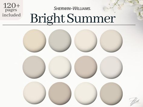 HydeInteriorsUK - Etsy Japandi Color Palette, Sherwin Williams Color Palette, Sherwin Williams Paint, Cottage Interior Design, Diy Paint Projects, Best White Paint, Sherwin Williams Colors, House White, Farm House Colors