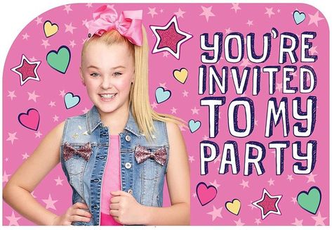 JoJo Siwa Invite Postcards, affiliate, PACKAGE INCLUDES: 8 Jojo Siwa Invitations cards measures 4.25" X 6.25" FEATURING: Jojo Siwa party invitations feature waving character Jojo Siwa and the words "YOU'RE INVITED TO MY PARTY". BEST CHOICE FOR YOUR PARTY: Perfect for a kid's birthday party or Jojo Siwa-themed party. ad Jojo Siwa Birthday Cake, Jojo Siwa Birthday, Postcard Invitation, Birthday Party Planning, Kids Party Themes, Kids Party Supplies, Sports Themed Party, Decoration Birthday, Jojo Siwa