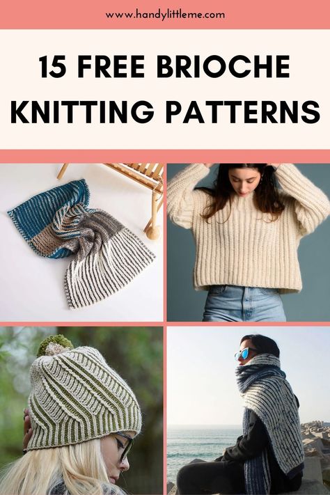 15 Free brioche knitting patterns. Dive into the cozy world of brioche knitting patterns! 🧶✨ Perfect for creating plush, textured projects, these patterns offer a luxurious feel and intricate design. From squishy scarves to stylish sweaters and intricate hats, brioche knitting brings a unique depth and dimension to your handmade creations. Ideal for advanced knitters and adventurous beginners looking to challenge themselves. #BriocheKnitting #KnittingPatterns #DIYKnitting Brioche Pattern, Brioche Knitting Patterns, Advanced Knitting, Brioche Knitting, Brioche Stitch, Dishcloth Knitting Patterns, Christmas Knitting Patterns, Shawl Knitting Patterns, Easy Knitting Patterns