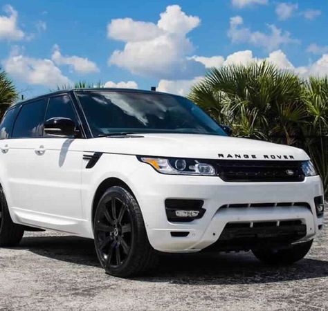 pinterest ☪ @tamiaantoinette Cars Range Rover, White Range Rover, Range Rover White, Dream Cars Range Rovers, Matte Cars, Range Rover Black, Electric Car Charger, White Range, Vintage Jeep