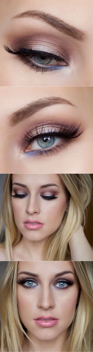 30 Great Eye Makeup Ideas For Blue Eyes! Check These Out!Okay if you made it to this last page then thank you for reading my entire tip!  Make sure to follow me also!! My friend request is at the maximum! Sorry!!  If you feel like supporting me than hit that Like button and save or share!!👍💾💻  Thanks guys!  Comment or Like for more tips! 👍 Let me know which tips you would like next 😄 Wedding Hairstyles And Makeup, Make Up Mata, Wedding Makeup For Blue Eyes, Flutter Lashes, Blue Eyes Pop, Brown Hair Blue Eyes, Top Makeup, Smink Inspiration, Color Making