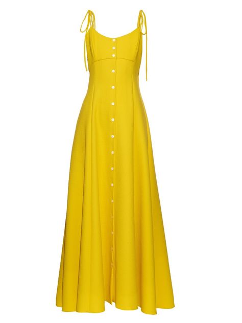 Yellow Evening Gown, High Garden, Yellow Long Dress, Empire Waist Evening Dress, Waistline Dress, Yellow Evening Dresses, Vestidos Maxi, A Line Long Dress, Yellow Maxi Dress