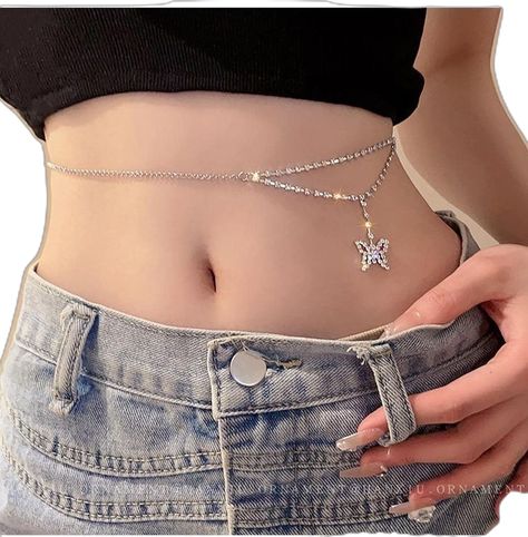 Waist Chain Aesthetic, Waist Chains Body Jewelry, Jóias Body Chains, Thigh Jewelry, Chains Aesthetic, Minimalist Necklace Silver, Ethereal Jewelry, Waist Jewelry, Pretty Jewelry Necklaces