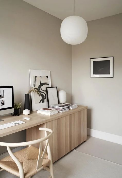 A home-office revamp with an IKEA desk hack | These Four Walls Ikea Office Setup, Ikea Office Bedroom, Ikea Malm Office Ideas, Ikea Working Space, Ikea Desk Wall, Office Revamp, Office Interior Design Diy, Bedroom Desk Chair Ideas, One Wall Office