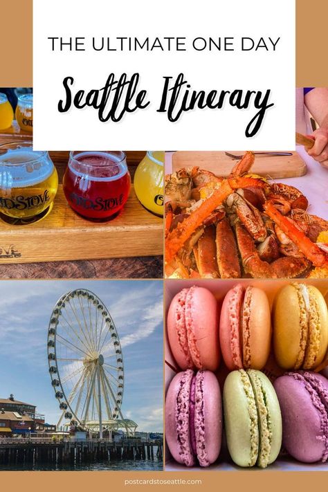 Seattle In A Day, Seattle Itinerary, Washington Things To Do, Seattle Map, Seattle Vacation, Pacific Northwest Travel, Washington State Travel, Seattle Center, Seattle Travel