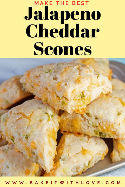 Jalapeno Cheddar Scones Bacon Pepper Jack Jalapeño Scones, Bacon Jalapeño Cheddar Scones, Dill Cheddar Scones, Pimento Cheese Scones, Cheddar Jalapeño Scones, Simple Scones All Recipes, Jalapeno Cheddar Scones, Cheddar Cheese Scones, Savory Bake Sale Ideas