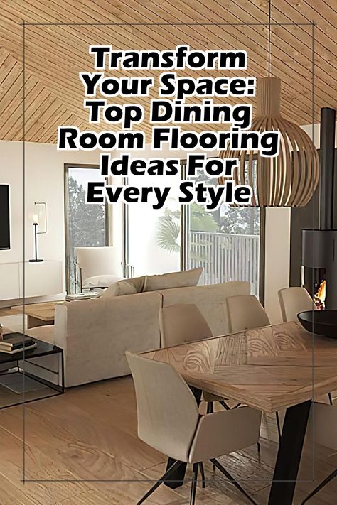 Revamp your dining area with our top dining room flooring ideas that cater to every style! Discover how the right flooring can enhance your space, from elegant hardwood to trendy tiles. Whether you prefer a rustic charm or modern minimalism, our curated selection will inspire you to create a stunning atmosphere for family gatherings and dinner parties. Explore innovative designs and practical tips to elevate your dining room today! Dining Room Flooring Ideas, Dining Room Flooring, Room Flooring Ideas, Neutral Flooring, Unique Dining Room, Dining Room Floor, Shaw Flooring, Stylish Dining Room, Ceramic Floor