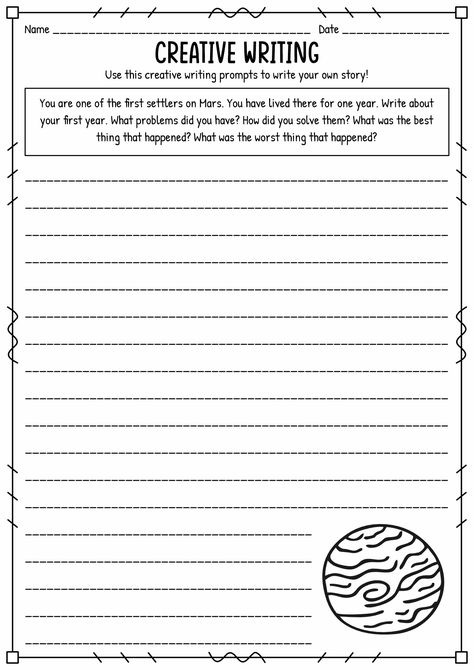 Writing Prompt Worksheets, Creative Writing For Class 3, Year 6 Worksheets Free Printable, Middle School Worksheets Free Printable, Writing Worksheets 4th Grade, 3rd Grade Creative Writing Worksheets, Writing Activities For 3rd Grade, 3rd Grade Ela Worksheets, 3rd Grade Writing Worksheets