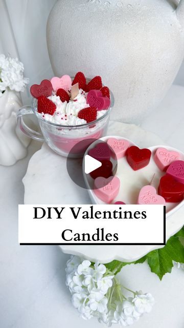 Micah Enriquez on Instagram: "2 DIY Valentine’s Day candles. Which one is your favorite? Be sure to check out my girl @_jenmagic_ DIY Valentines candle! Some of the items are from the Dollar Tree, including the tall pink candles, the short red candles and the clear mug. I used whipped wax for the frosting. Happy to answer any questions you have! I’ve made many candles before but nothing this complicated. It actually wasn’t too hard, so give it a try. 💗 #asmr #diycandle #valentinesday #diyvalentine #DIY #diycandles #diydecor #diyhomedecor #thatgirl #viral #aesthetic #pinkvibes #girlygirl #asmrsounds #asmrcrafts #satisfying #diyideas #coquette #coquetteaesthetic #dollartree #dollartreediy" Clear Mug, Many Candles, Viral Aesthetic, Valentine Candles, Diy Valentine, Pink Candles, Red Candles, Pink Vibes, Crafty Craft