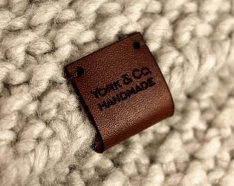 Knitting Labels, Clothing Labels Design, Leather Tags, Sewing Hats, Custom Clothing Labels, Sewing Labels, Handmade Knitwear, Personalized Logo, Handmade Tags