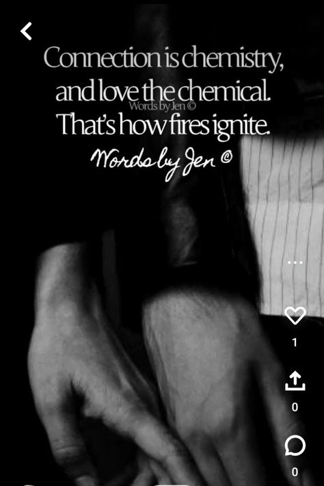 Words By Jen, Chemistry Love, Love Chemistry Quotes, Chemistry Quotes, Good Man Quotes, Twin Flames Quotes, Connection Quotes, Quotes Romantic, Distance Love Quotes