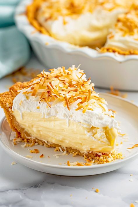 Coconut Magic Custard Pie, Easy Coconut Pie Recipe, Lemon Coconut Cream Pie, Coconut Cream Pie Ice Cream, Coconut Cream Pie Vegan, Old Fashioned Coconut Pie, Coconut Cream Pie Recipes Homemade, Coconut Cream Pie Recipes Easy, Easy Coconut Pie Simple