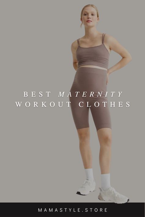 Image: H&M Maternity Gym Outfit, Maternity Workout Clothes, Cute Running Outfit, Yoga Style Outfits, Maternity Workout, Sports Bra Design, Maternity Activewear, Pregnancy Looks, Stylish Maternity