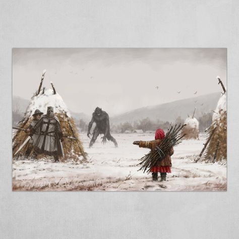 ArtStation - Good girl Jakub Rozalski, Good Girl, Unique Wall Art, Fantasy Artwork, Society6 Art, Dark Fantasy Art, Dark Fantasy, Art Girl, Artwork Prints