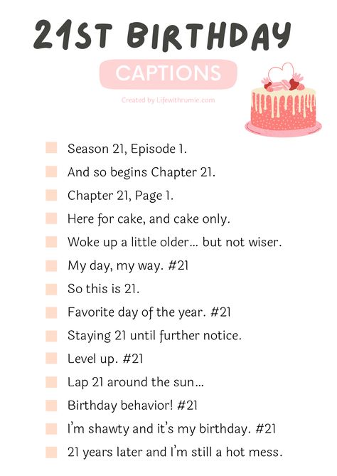 Birthday Cake Captions, Citations Bio Instagram, Cake Captions, 21st Birthday Captions, Happy Birthday Captions, Citations Instagram, Short Instagram Captions, Witty Instagram Captions, Birthday Captions Instagram