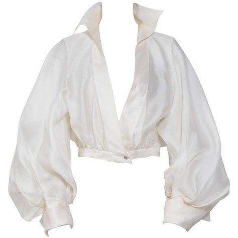 Preowned Claude Montana Vintage Signature White Silk Blouse ($650) ❤ liked on Polyvore featuring tops, blouses, shirts, crop top, white, sleeve shirt, white crop tops, white shirt blouse, shirt blouse and white tops Tekken 2, Claude Montana, White Silk Blouse, Shirts Crop, White Shirt Blouse, Pirate Shirts, Crop Top Shirts, Maxi Skirts, Fantasy Fashion