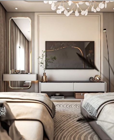 Tv Unit Design Modern With Dressing, Bedroom Tv Unit With Mirror, Tv And Dressing Unit, Tv Unit With Dressing Mirror, Tv Unit In Bedroom Interior Design, Tv Units In Bedroom, Tv Unit Ideas For Bedroom, Tv Unit In Bedroom Modern, Dressing With Tv Unit