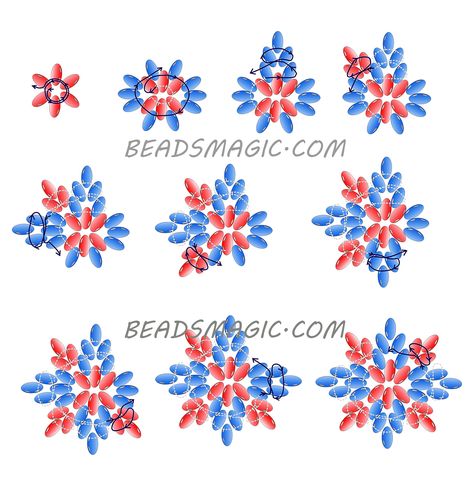 Super Duo Earrings Free Pattern, Super Duo Beads Patterns Free, Bead Star, Seed Bead Patterns Free, Beads Magic, Super Duo Beads, Twin Beads, Earrings Beads, Bead Tutorials