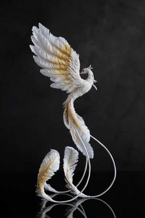 Phoenix Statue bird with air clay, Fantasy OOAK phoenix sculpture, Phoenix Figurine, feng shui statue , decor fire bird, fairy bird Phinox Bird Drawing, Phoenix Statue Sculpture, White Pheonix Drawing, Phoinex Bird, White Phoenix Bird, Phinox Bird, Phoenix Aesthetic Bird, Clay Sculptures Ideas, Phoenix Fantasy Art