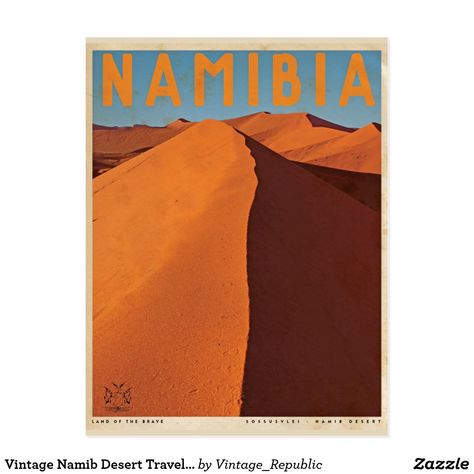 Vintage Namib Desert Travel Postcard Namibia Travel, Postcard Wall, Namibia Africa, Vintage Postcards Travel, Namib Desert, Desert Travel, African Travel, Travel Postcard, Photo On Wood