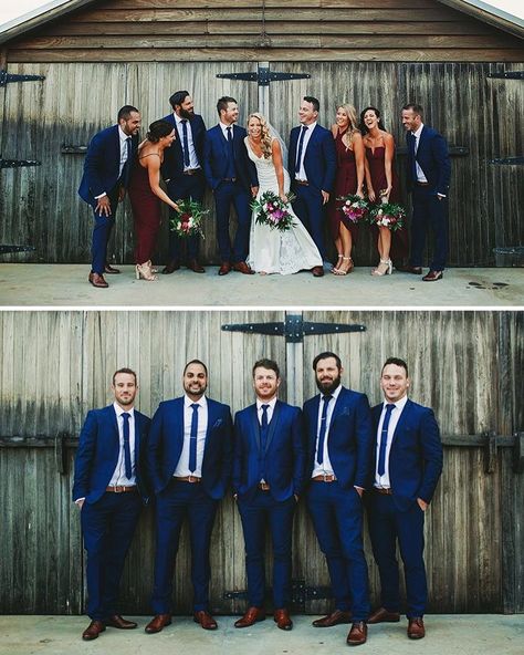 Classic! Available at amandasbridal.com #abtbride #jimsformalwear #groomsmen Fall Groomsmen, Navy Groomsmen, Wedding Groomsmen Attire, Rusting Wedding, Wedding Groomsmen, Wedding Theme Colors, Theme Color, Cute Wedding Ideas, Fall Wedding Colors